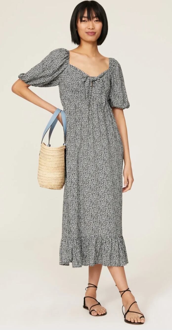 Slate and Willow black and white ditzy floral maxi dress Size 8 Dainty Cottage
